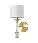 Hampton style wall lamps - CosmoLight SUTTON Wall lamp W01845BR-WH Brass - product 2