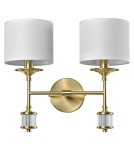 Hampton style wall lamps - CosmoLight SUTTON Wall lamp W02852BR-WH Brass - product 2