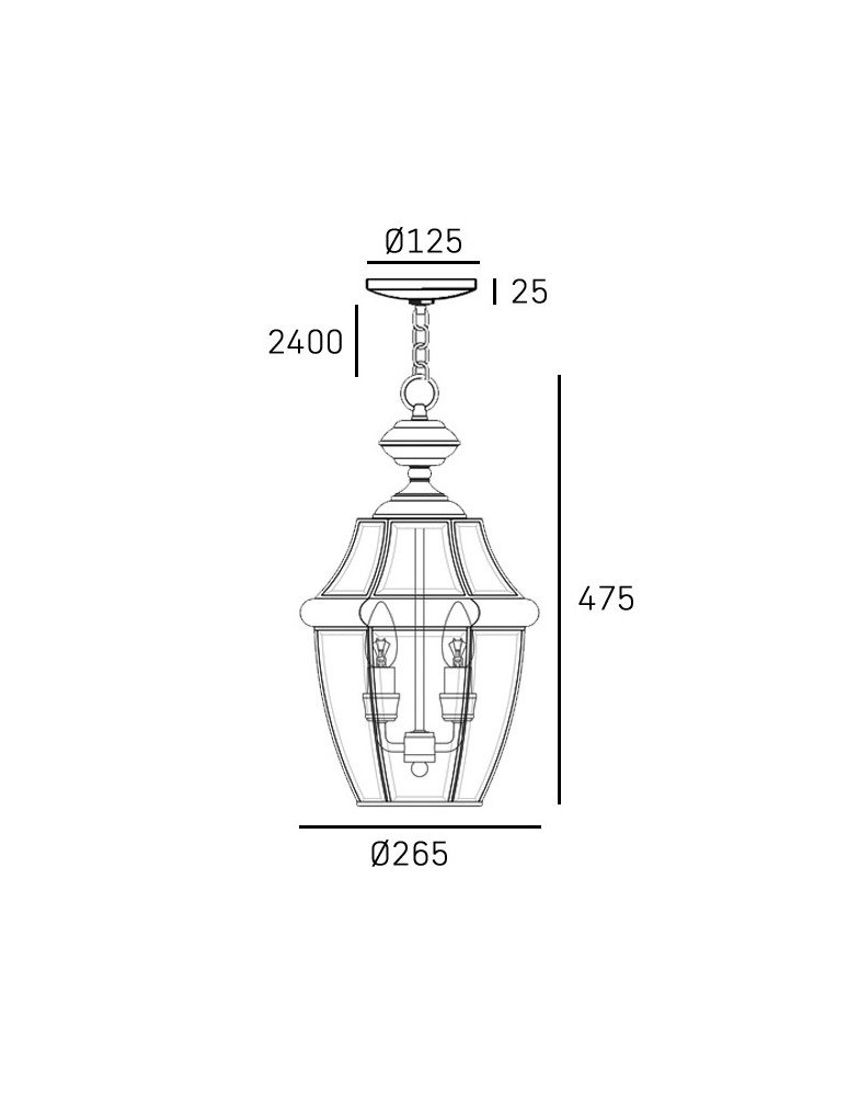 Outdoor pendant lamps - CosmoLight WHITLEY pendant lamp P02890AU Gold. - product kolory-swiatla.pl 2