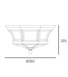 Outdoor ceiling lamps - CosmoLight Plafond WHITLEY C03002AU Gold. - product 2