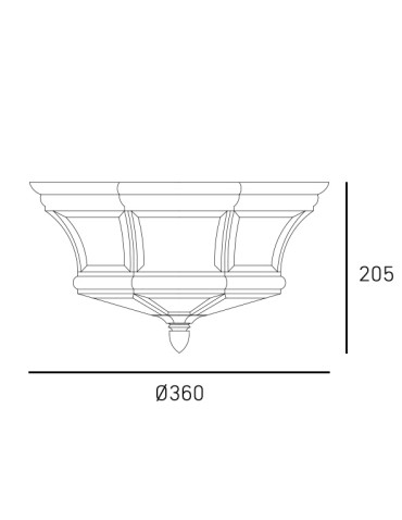 CosmoLight Plafond WHITLEY C03002AU Gold. - product 2