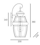 Outdoor wall lamps - CosmoLight WHITLEY Wall lamp W01057AU Gold. - product 2