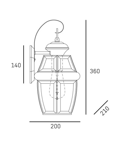 CosmoLight WHITLEY Wall lamp W01057AU Gold. - product 2