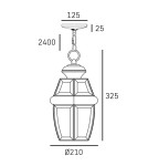 Outdoor pendant lamps - CosmoLight WHITLEY pendant lamp P01064AU Gold - product 2