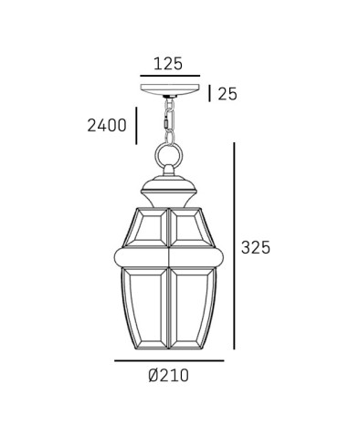 CosmoLight Lampa wisząca WHITLEY P01064AU Złoty - produkt 2