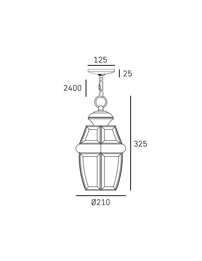 Outdoor pendant lamps - CosmoLight WHITLEY pendant lamp P01064AU Gold - product kolory-swiatla.pl 2