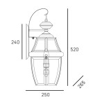Outdoor wall lamps - CosmoLight WHITLEY Wall lamp W02071AU Gold. - product 2