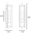 Outdoor wall lamps - CosmoLight DOVER wall lamp W01088BK Black. - product 2