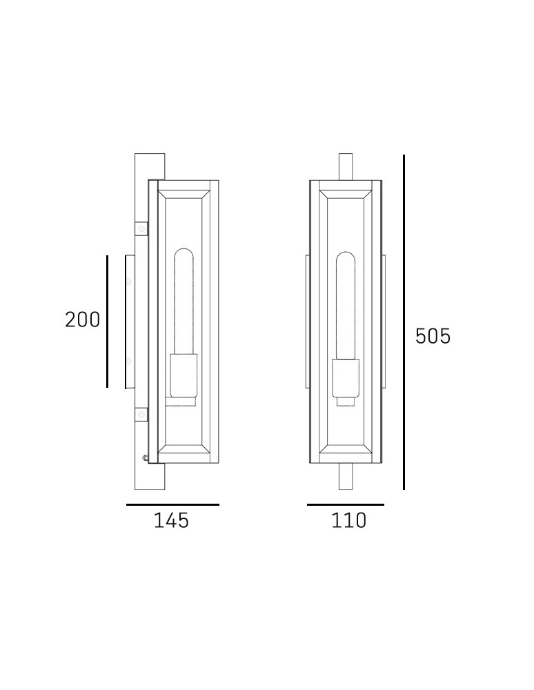 Outdoor wall lamps - CosmoLight DOVER wall lamp W01088BK Black. - product kolory-swiatla.pl 2