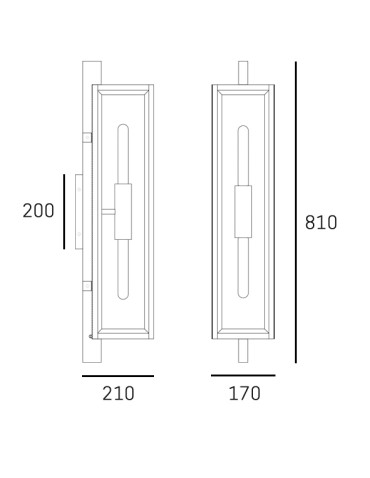 CosmoLight Kinkiet DOVER W02095BK Czarny - produkt 2