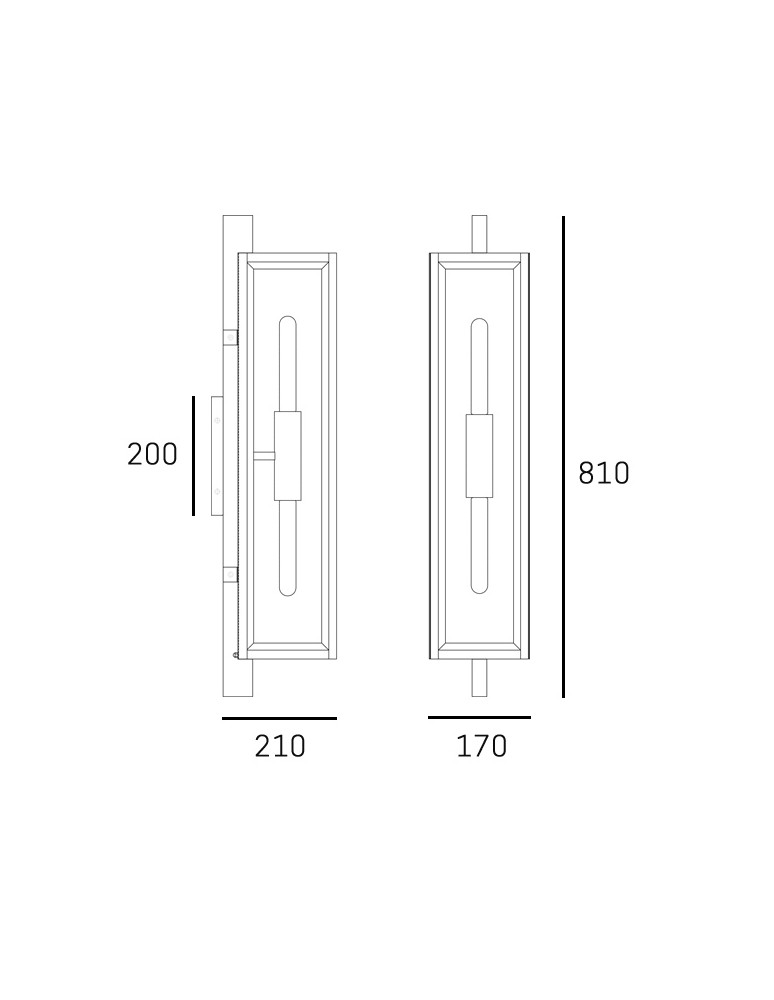 Outdoor wall lamps - CosmoLight DOVER wall lamp W02095BK Black. - product kolory-swiatla.pl 2