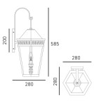 Outdoor wall lamps - CosmoLight FUNCHAL wall lamp W02101BK Black. - product 3
