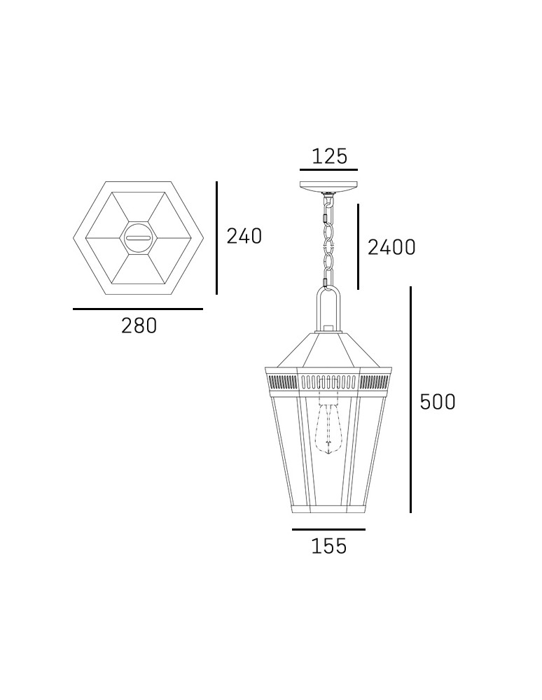 Outdoor pendant lamps - CosmoLight FUNCHAL pendant lamp P01156BK Black - product kolory-swiatla.pl 2