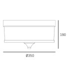 Hampton ceiling lamps - CosmoLight FLEETWOOD Plafond C03286CH Silver. - product 2