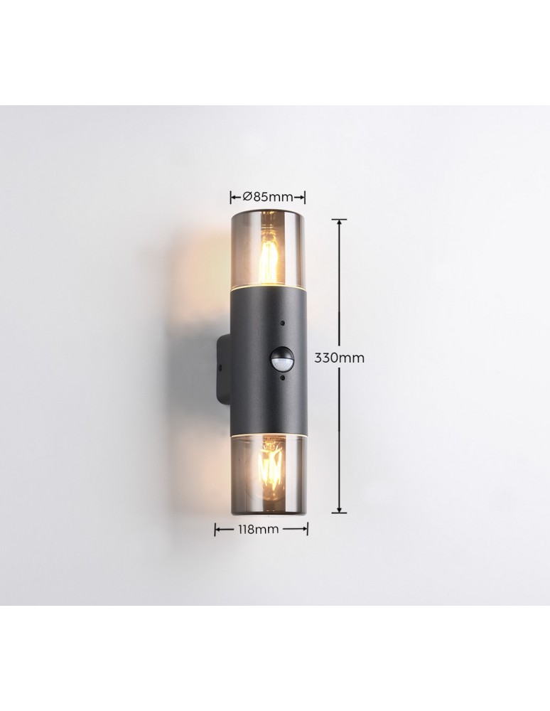 Outdoor lights with motion sensor - Trio Outdoor Wall-mounted HOOSIC - MOVEMENT SENSOR 222260232 - product kolory-swiatla.pl 8