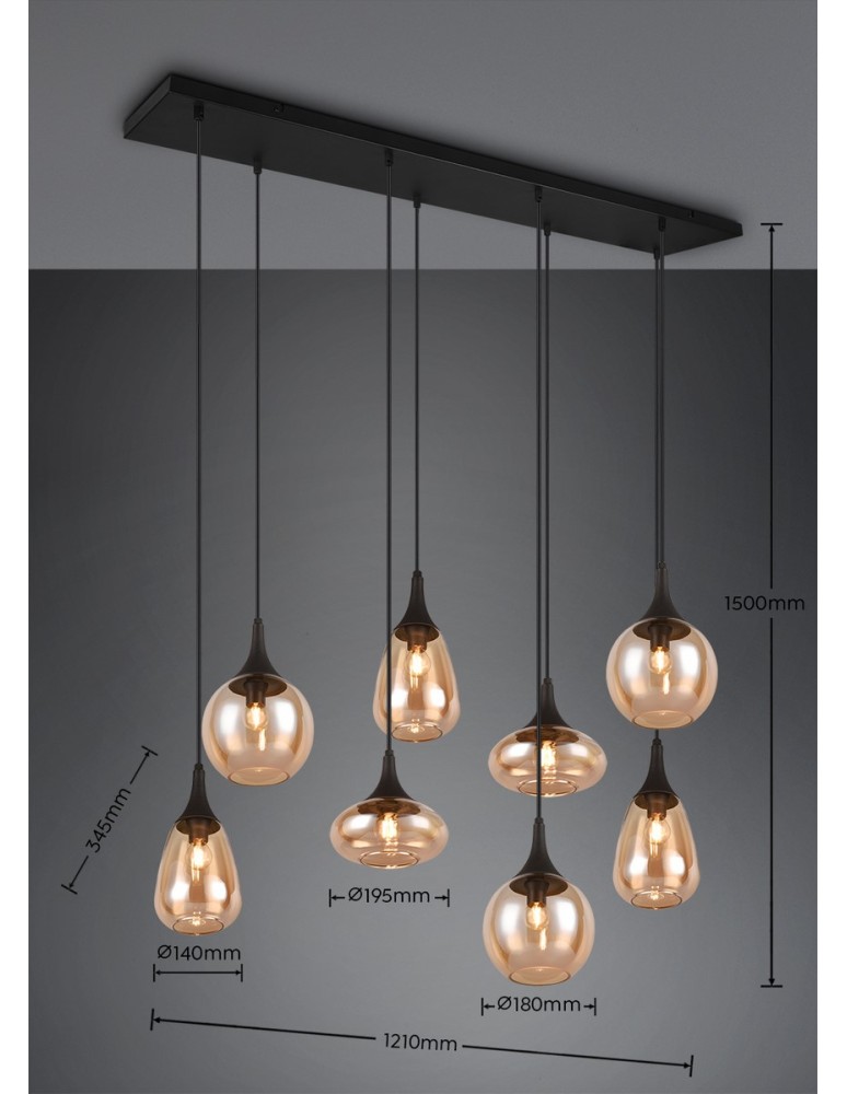 Modern pendant lamps - Trio Pendant LUMINA 317000813 - product kolory-swiatla.pl 8