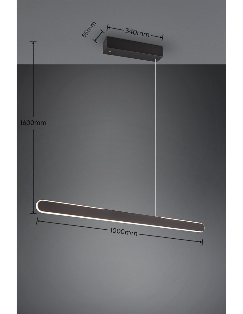 Pendant lamps over the island - Trio LED Pendant HELIOS 343310132 - product kolory-swiatla.pl 8