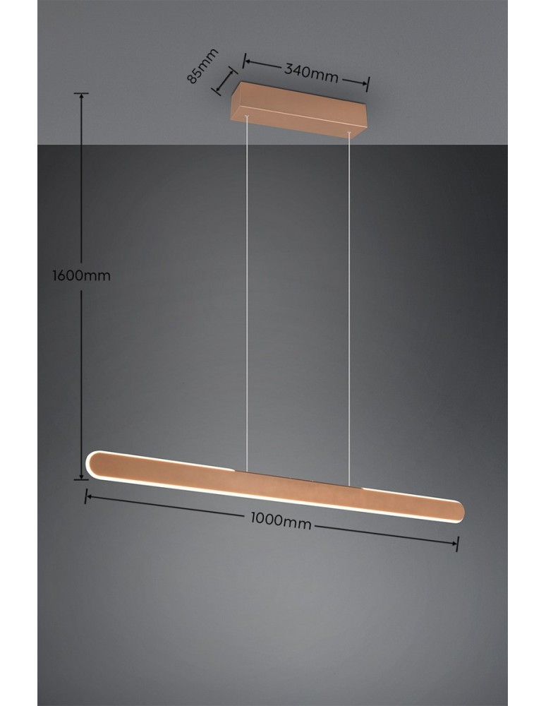 Pendant lamps over the island - Trio LED Pendant HELIOS 343310165 - product kolory-swiatla.pl 8