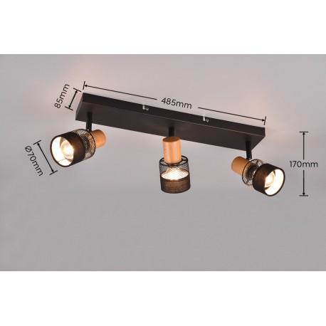 Trio Reflektorek Sufitowy NANDINI 811700332