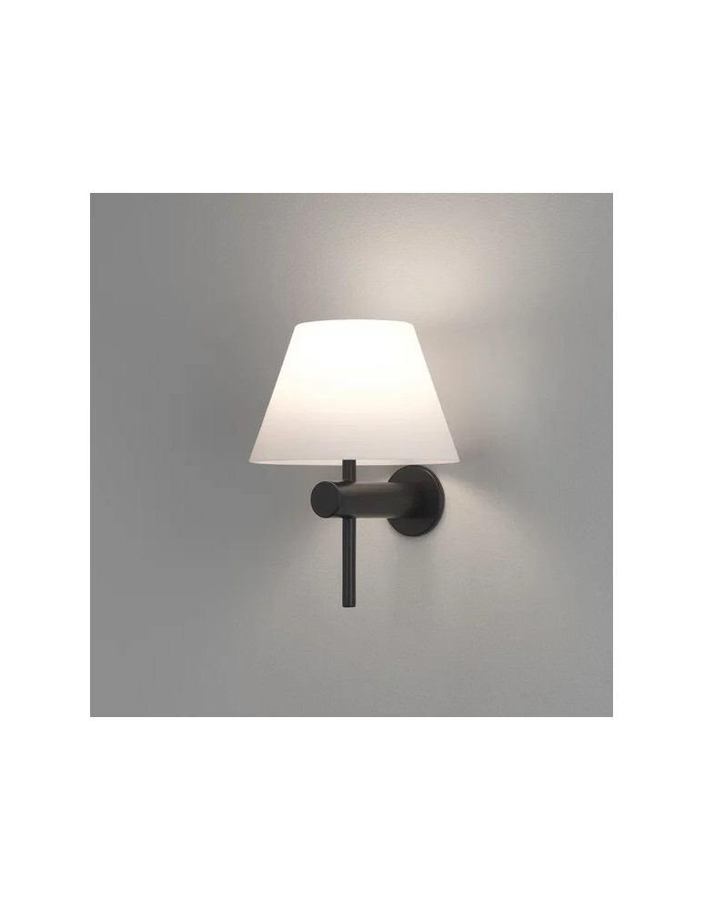 Bathroom wall lamps - Astro Roma Wall Mount 1x40W Max G9 Black Mat IP44 1050007 - product kolory-swiatla.pl 1