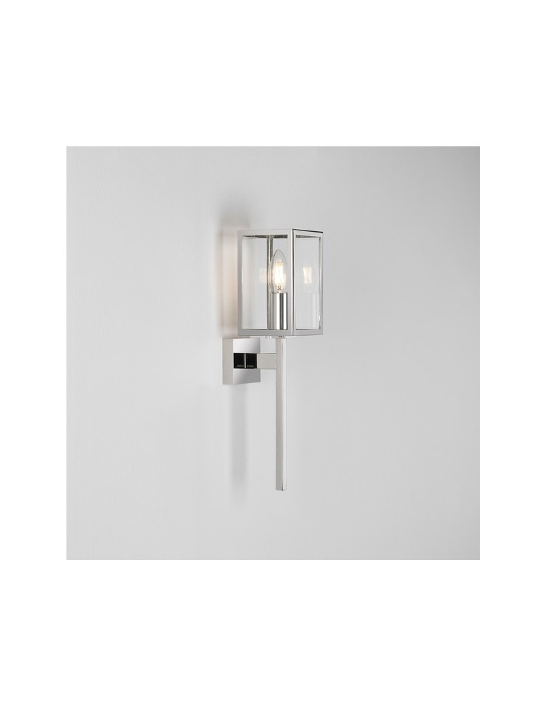 Outdoor wall lamps - Astro Coach 100 Wall Mounted 1x60W Max E14 Polished Nickel IP44 1369004 - product kolory-swiatla.pl 1