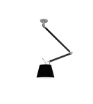 Pendant lamps with lampshade - AZzardo ZYTA M 1xE27 Black AZ1847 + lampshade 36cm - product 1