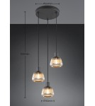 Modern pendant lamps - Trio Hanging TARIFA 362830332 - product 7