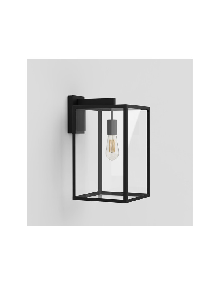 Outdoor wall lamps - Astro Box Lantern 450 Wall Mounted 1x60W Max E27 Black Structure IP23 1354007 - product kolory-swiatla.pl 1