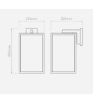 Outdoor wall lamps - Astro Box Lantern 450 Wall Mounted 1x60W Max E27 Black Structure IP23 1354007 - product 3