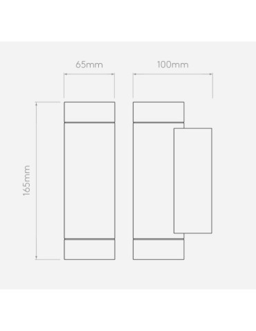 Astro Dartmouth Twin GU10 Wall Mount 2x6W Max LED GU10 White Structure IP54 1372012 - product 2