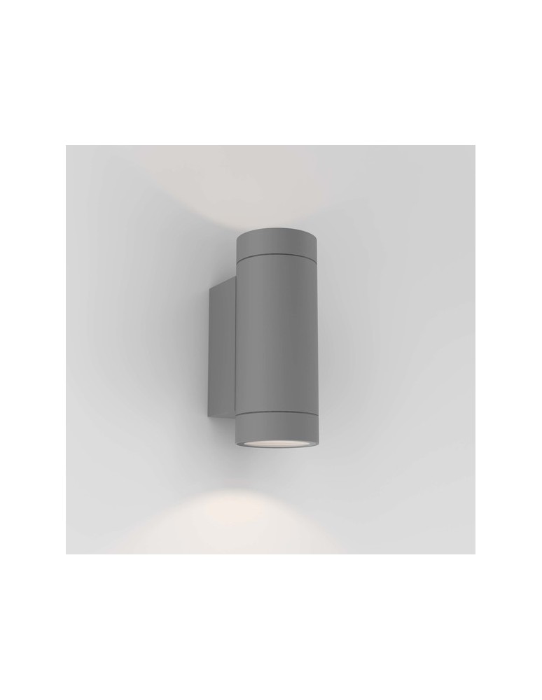 Outdoor wall lamps - Astro Dartmouth Twin GU10 Wall Mount 2x6W Max LED GU10 Light Grey Structure IP54 1372013 - product kolory-swiatla.pl 1