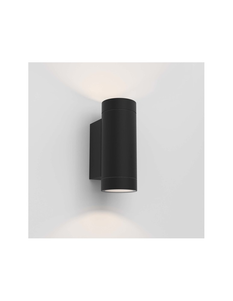 Outdoor wall lamps - Astro Dartmouth Twin GU10 Wall-mounted 2x6W Max LED GU10 Black Structure IP54 1372014 - product kolory-swiatla.pl 1