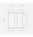Outdoor wall lamps - Astro Dartmouth Twin GU10 Wall-mounted 2x6W Max LED GU10 Black Structure IP54 1372014 - product 2