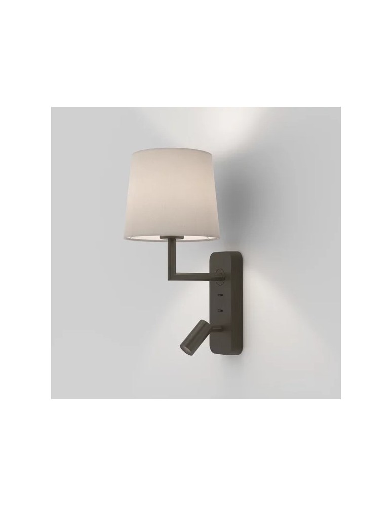 Reading wall lamps - Astro Side by Side Wall-mounted 1x12W Max LED E27 Bronze 1406004 - product kolory-swiatla.pl 2