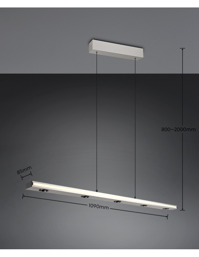 Pendant lamps over the island - Trio LED Pendant GRAHAM 353010107 - product kolory-swiatla.pl 5