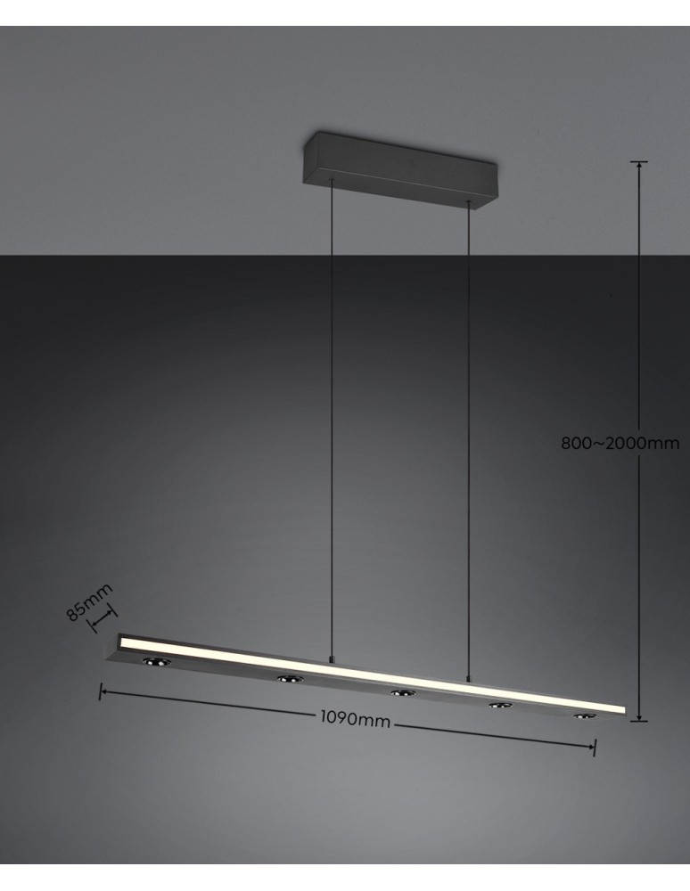 Pendant lamps over the island - Trio LED Pendant GRAHAM 353010132 - product kolory-swiatla.pl 5