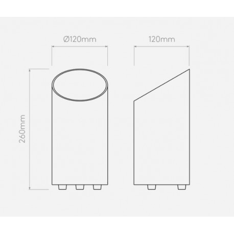 Astro Cut Podłogowa 1x6W Max LED GU10 Biały Mat 1412001