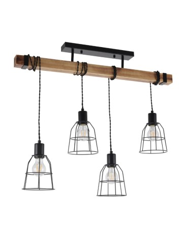 ITALUX PONTE Pendant Black 4xE27 PND-4290-4-L