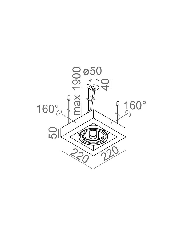 Pendant lamps - Aqform CADRA 1xES111 GU10 230V pendant 54611 - product kolory-swiatla.pl 3