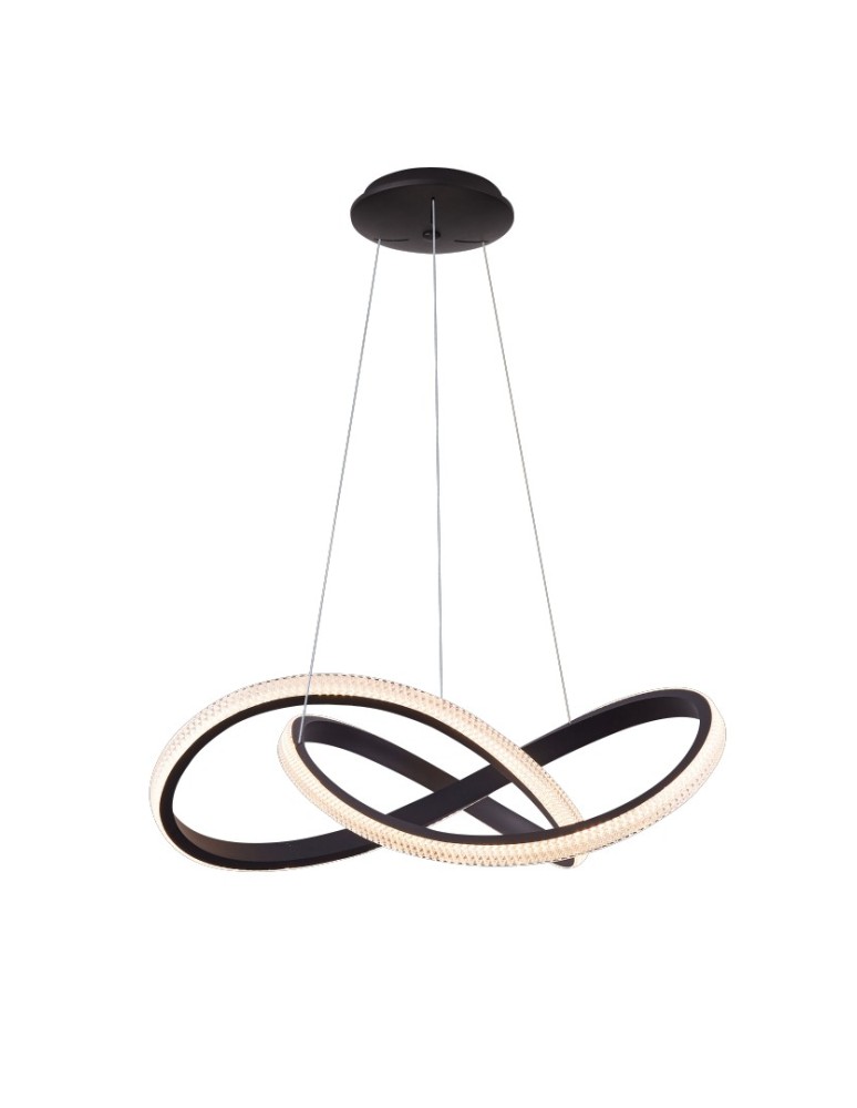Pendant lamps with control - Azzardo INFINITY 80 CCT BK + REMOTE CONTROL Pendant with Remote Control Functions Dimming and Light Color Change AZ5096 - product kolory-swiatla.pl 1