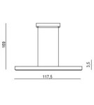 Pendant lamps over the island - Azzardo OLIVIER 120 3000K DIMM (10W+40W) WH Pendant with Dimmable AZ5108 - product 2