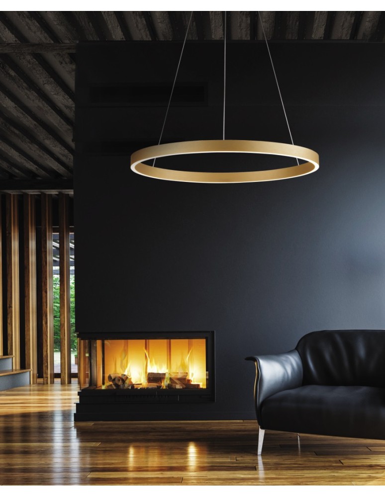 Pendant lamps circles - Azzardo ANDREA 100 3000K DIMM (25W+65W) GO Pendant with Dimmable AZ5103 - product kolory-swiatla.pl 2