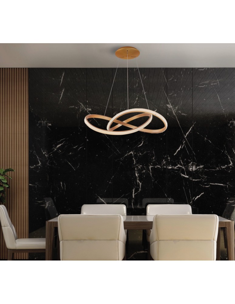 Pendant lamps with control - Azzardo INFINITY 80 CCT GO + REMOTE CONTROL Pendant with Remote Control Functions Dimming and Light Color Change AZ5097 - product kolory-swiatla.pl 2