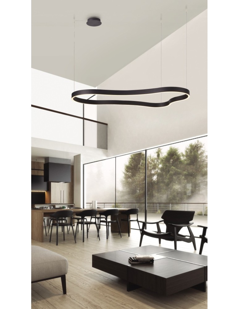 LED pendant lamps - Azzardo MIRABELLA 120 3000K DIMM BK Pendant Lamp AZ5093. - product kolory-swiatla.pl 2