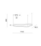 LED pendant lamps - Azzardo MIRABELLA 120 3000K DIMM BK Pendant Lamp AZ5093. - product 3