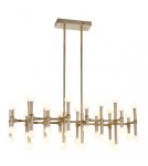 Modern chandeliers - ITALUX GIOVANNA Chandelier Bronze vintage LED 3000K MX16009008-38A B. - product 1