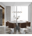 Pendant lamps on a strip - Light Prestige Brillant 4 gold LED CCT pendant lamp LP-3303/4L GD - product 2