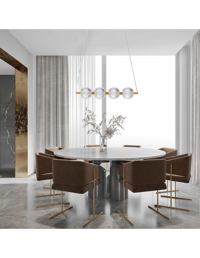 Pendant lamps on a strip - Light Prestige Brillant 4 gold LED CCT pendant lamp LP-3303/4L GD - product kolory-swiatla.pl 2