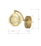 Designer wall lamps - Light Prestige Wall lamp Brillant gold LED CCT LP-3303/1W GD. - product 5