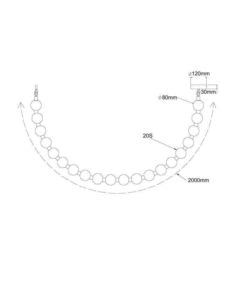 Designer pendant lamps - Light Prestige Dorado Rope 2m gold LED CCT pendant lamp LP-002/2M CCT. - product kolory-swiatla.pl 6